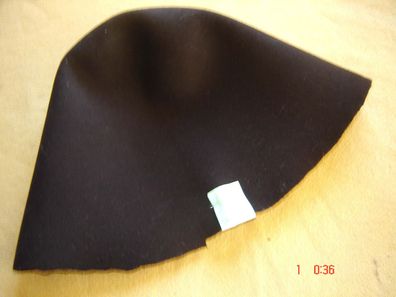 Hutstumpen Wolle Filz Stumpen dunkel braun 110 gr Rd 88cm Ü 52 cm Stu 810