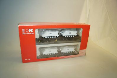 h0 Rivarossi HR6207 Rungenwagen-Set UN, neuw./ovp