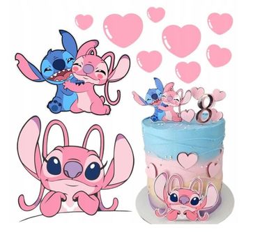 Lilo & Stitch Essbar Tortenaufleger Torte Geburstag Zuckermasse + NAME s01