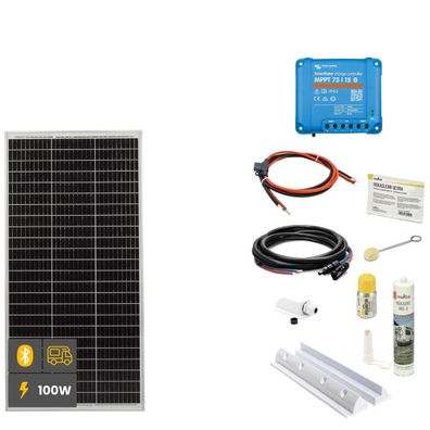 100W Mono Wohnmobil Solaranlage SOLA Frame weiß