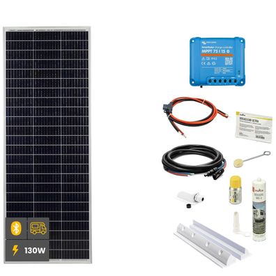 130W Mono Wohnmobil Solaranlage SOLA Frame weiß