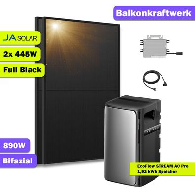 EcoFlow STREAM AC Pro 1.92 kWh mit 890W Balkonkraftwerk & 800W Wechselrichter