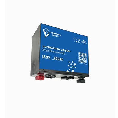 Ultimatron Lithium Batterie LiFePO4 12,8V 280Ah Smart BMS unter dem Sitz mit