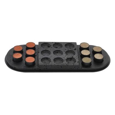 Tischspiel - Tic-Tac-Toe-Spiel - Modernes Drei-Gewinnt edles Brettspiel Élégance