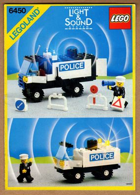 LEGO Legoland 6450 Light & Sound system Polizei Wagen Anleitung Instruction Bauplan