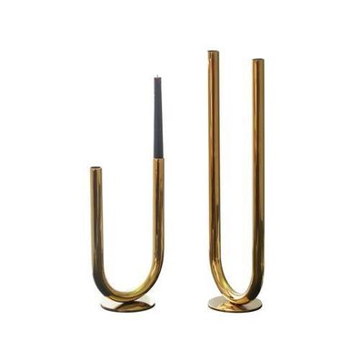 Kerzenständer-Set - U-Form Stabkerzen - Designer Kerzenhalter Leuchter Enamigi