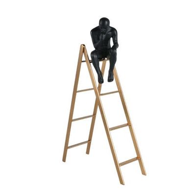 Denkerfigur - auf Leiter - Leiter Skulptur Rodin Hondo