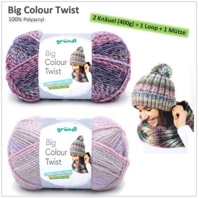 200g Gründl Big Colour Twist Farbverlaufsgarn Polyacryl