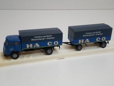Mercedes LP334 Hängerzug °HAKO Linienverkehr° 1:87 Brekina Modellauto