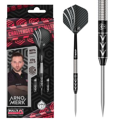 BULL'S Challenger Steel Dart Arno Merk / 1 Satz / 22 Gr