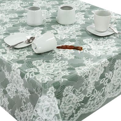 Wachstuch Tischdecke Wachstuchdecke Wachstuchtischdecke Abwaschbar Spitze Grün