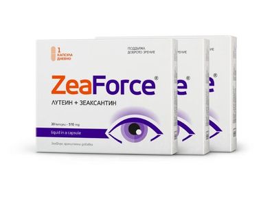 3 x ZeaForce - Augen-Formel mit Lutein & Zeaxanthin - Für gesunde Augen & klare Sicht