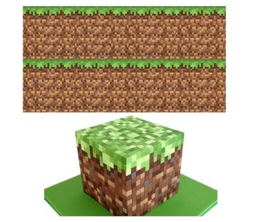 Pixel TNT Quadrat Essbar Tortenaufleger Torte Geburstag Zuckermasse + NAME p32