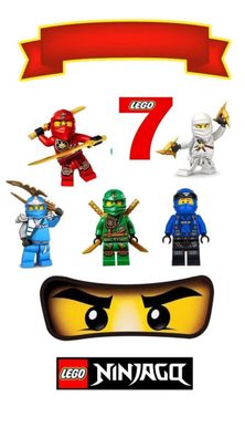 Ninjago Essbar Lego Tortenaufleger Torte Geburstag Zuckermasse + NAME