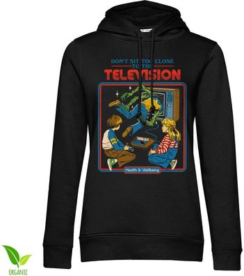 Steven Rhodes Damen Don't Sit To Close To The Television Girly Hoodie