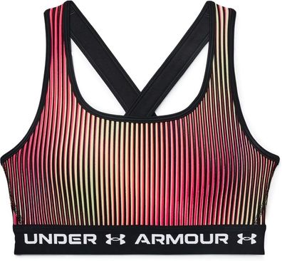 Under Armour Damen Sport-BH port Bh Crossback Mid Print Blk 131034
