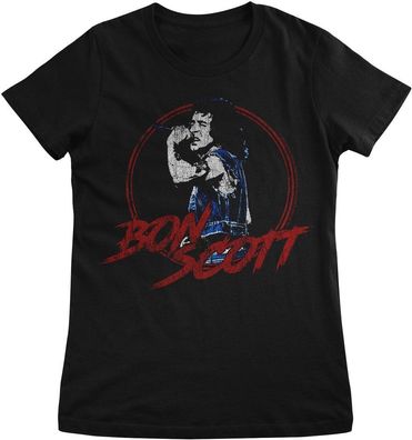 AC/DC Damen Bon Scott Live Girly Tee PS-5-BSCT001-H94-9