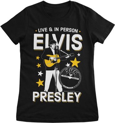 Elvis Presley Damen Live In Person Girly Tee PS-5-SUNEP007-H95-17