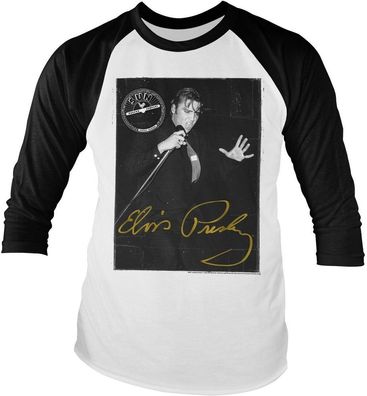 Elvis Presley Golden Signature Baseball Long Sleeve Tee PS-19-SUNEP004-DTG