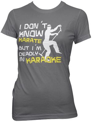 Tokigt Damen I'm Deadly In Karaoke Girly Tee SH-5-15309-H8-14 DarkGrey-XXL