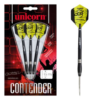 Unicorn Contender Owen Roelofs 22g Steel Tip 90% Tungsten / 1 Satz / 22 Gr