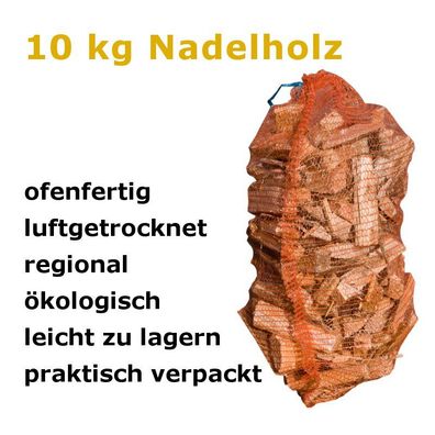 Anzündholz Fichte im 40 Liter Sack 10 Kg Anmachholz ofenfertig