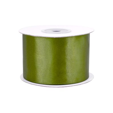 Satinband 50mm x 25m Rolle Olivgrün