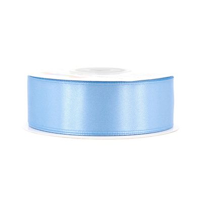Satinband 25mm x 25m Rolle Eisblau