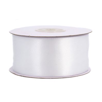 Doppelseitiges Satinband 38mm x 20m Rolle Weiß