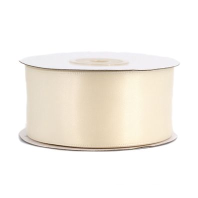 Doppelseitiges Satinband 38mm x 20m Rolle Ivory / Elfenbein