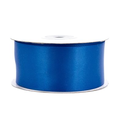 Doppelseitiges Satinband 38mm x 20m Rolle Blau