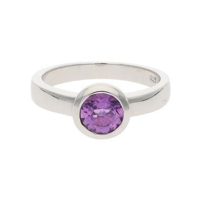 Damen Ring mit echt Amethyst Silber 925 JL10-07-3697
