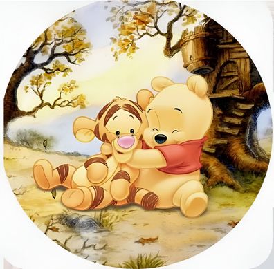 Winnie Puuh Essbar Honig Zuckermasse Tortenbild Tortenaufleger + 4 Muffin w01