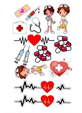 Arzt Essbar Medikamente Klinik Tortenaufleger Torte Geburstag Zuckermasse + NAME a10