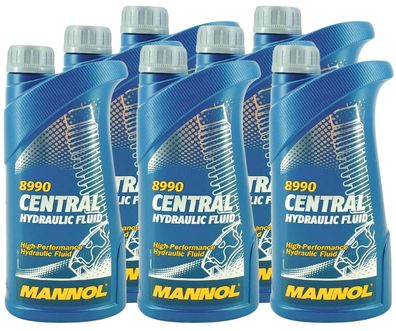 Mannol Central Hydraulic Fluid Hydrauliköl Servolenkungsöl 7x1 Liter