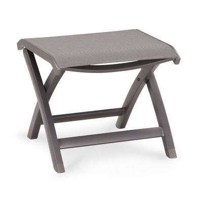 Best Larino Hocker Gartenhocker für Klappstuhl Anthrazit 48 x 48 x 43 cm