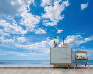 Vlies Fototapete Ozean Wolken Blau TAPETE XXL Wohnzimmer Schlafzimmer