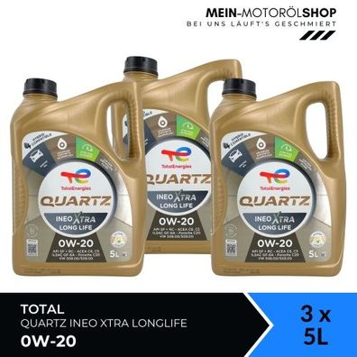 Total Quartz Ineo Xtra Longlife 0W-20 3x5 Liter