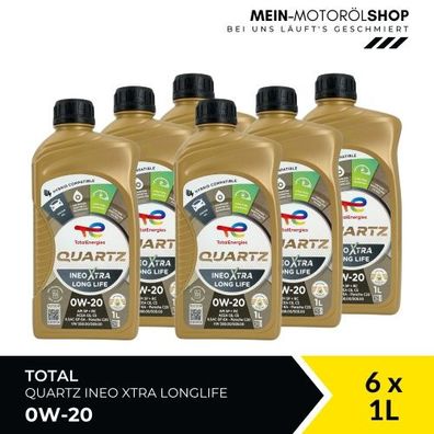 Total Quartz Ineo Xtra Longlife 0W-20 6x1 Liter