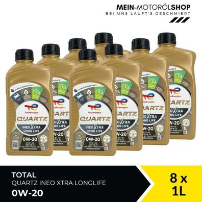 Total Quartz Ineo Xtra Longlife 0W-20 8x1 Liter