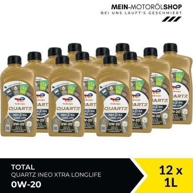 Total Quartz Ineo Xtra Longlife 0W-20 12x1 Liter