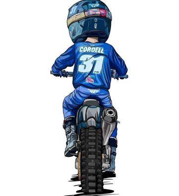 Motocross 14x10cm Essbar Motor Motorrad Tortenaufleger Torte Tortenbild Zuckerbild 01