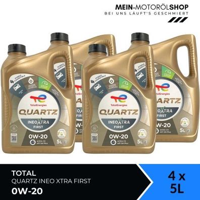 Total Quartz Ineo Xtra First 0W-20 4x5 Liter