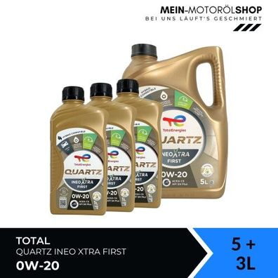 Total Quartz Ineo Xtra First 0W-20 5 + 3 Liter