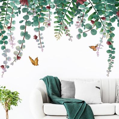 Wandtattoo Wandaufkleber Fensteraufkleber Wandsticker Efeu Hängende Ranken Blätter