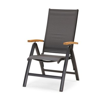 Best Cavalese Klappstuhl Gartenstuhl Folding Chair Anthrazit 62 x 67 x 110 cm