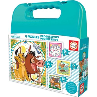 Progressive Puzzles DISNEY TIERE 12-16-20-25 19309 EDUCA