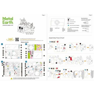 METAL EARTH 3D-Puzzle Apollo CSM mit Mondlandefähre