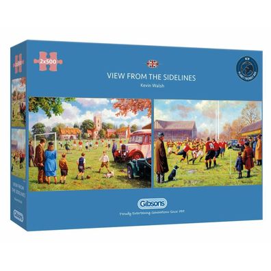Gibsons Puzzle Blick von der Seitenlinie 2x500 Teile