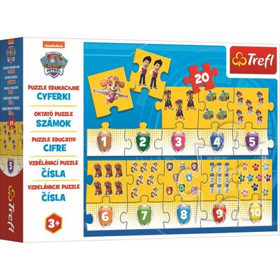 TREFL Lernpuzzle Zahlen Paw Patrol 20 Teile